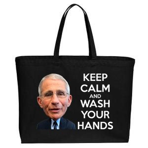 Dr Fauci Keep Calm And Wash Your Hands Cotton Canvas Jumbo Tote