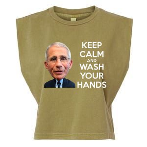 Dr Fauci Keep Calm And Wash Your Hands Garment-Dyed Women's Muscle Tee