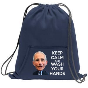 Dr Fauci Keep Calm And Wash Your Hands Sweatshirt Cinch Pack Bag