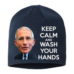 Dr Fauci Keep Calm And Wash Your Hands Sustainable Beanie