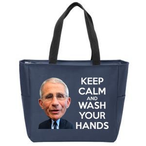 Dr Fauci Keep Calm And Wash Your Hands Zip Tote Bag