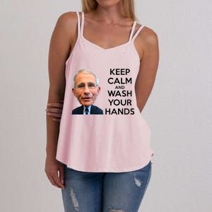 Dr Fauci Keep Calm And Wash Your Hands Women's Strappy Tank