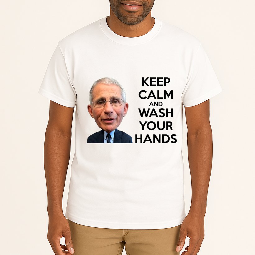Dr Fauci Keep Calm And Wash Your Hands Tall T-Shirt
