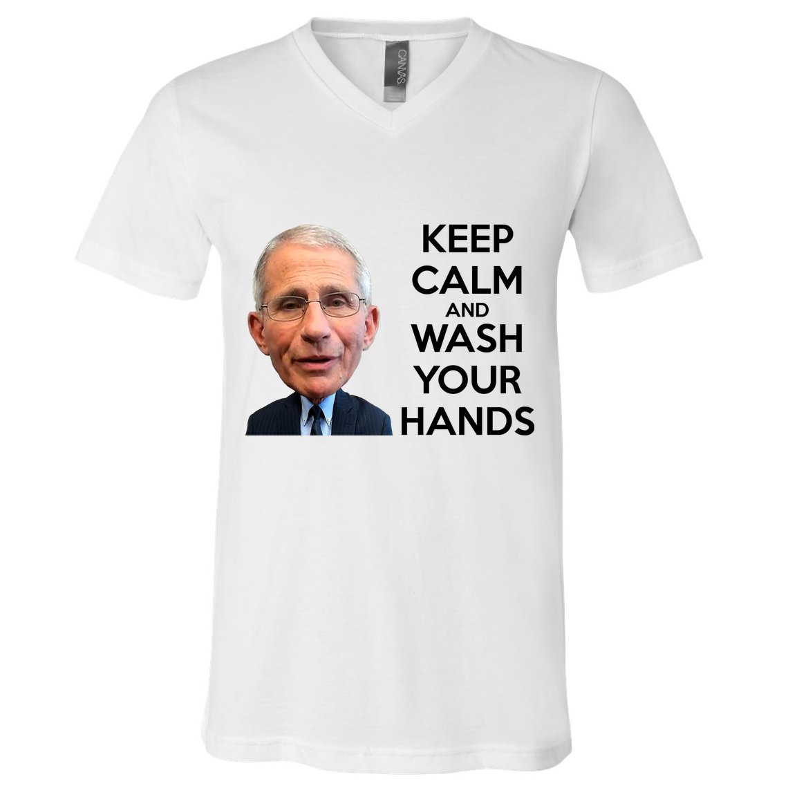Dr Fauci Keep Calm And Wash Your Hands V-Neck T-Shirt