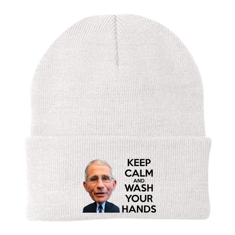 Dr Fauci Keep Calm And Wash Your Hands Beanie