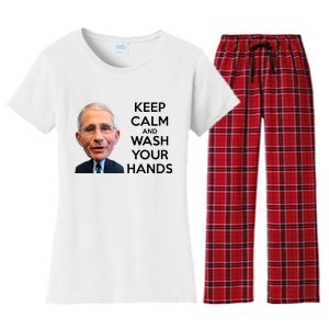 Dr Fauci Keep Calm And Wash Your Hands Women's Flannel Pajama Set