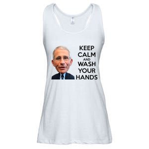 Dr Fauci Keep Calm And Wash Your Hands Ladies Essential Flowy Tank