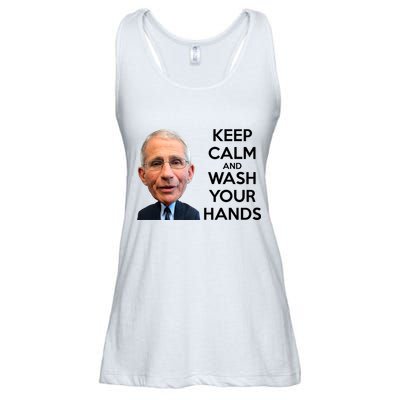 Dr Fauci Keep Calm And Wash Your Hands Ladies Essential Flowy Tank