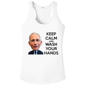 Dr Fauci Keep Calm And Wash Your Hands Ladies PosiCharge Competitor Racerback Tank