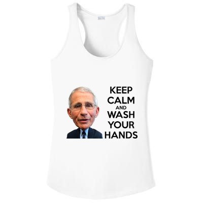 Dr Fauci Keep Calm And Wash Your Hands Ladies PosiCharge Competitor Racerback Tank