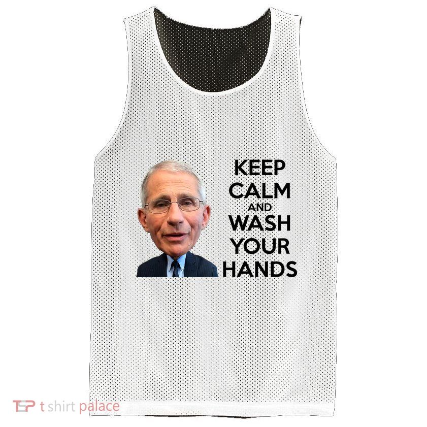 Dr Fauci Keep Calm And Wash Your Hands Mesh Reversible Basketball Jersey Tank