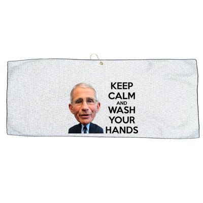 Dr Fauci Keep Calm And Wash Your Hands Large Microfiber Waffle Golf Towel