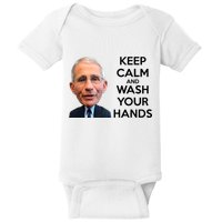 Dr Fauci Keep Calm And Wash Your Hands Baby Bodysuit