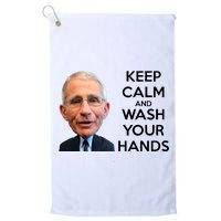 Dr Fauci Keep Calm And Wash Your Hands Platinum Collection Golf Towel