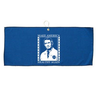 Dr Fauci Make America Healthy Again Large Microfiber Waffle Golf Towel