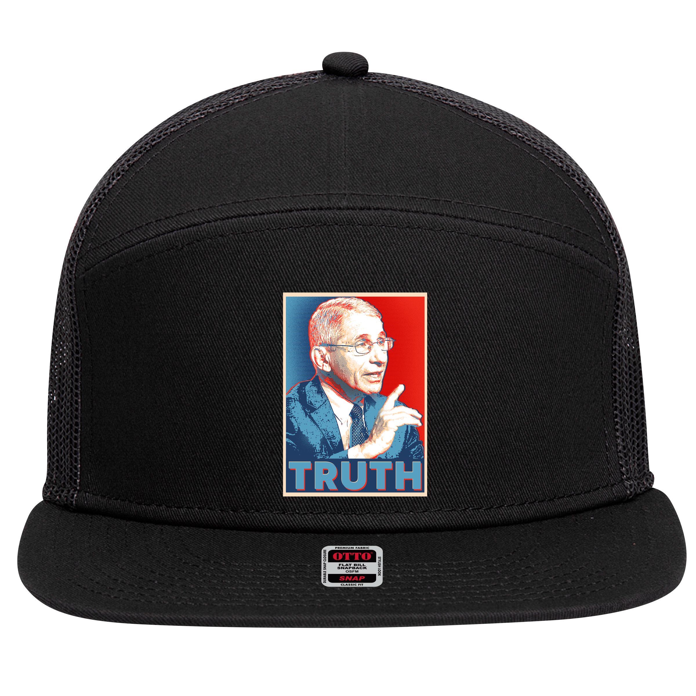 Dr Fauci Truth Election Poster 7 Panel Mesh Trucker Snapback Hat