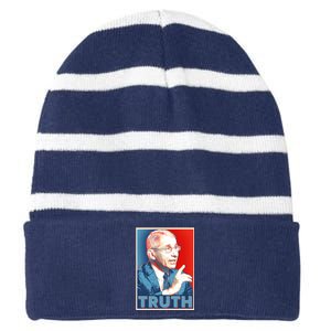 Dr Fauci Truth Election Poster Striped Beanie with Solid Band