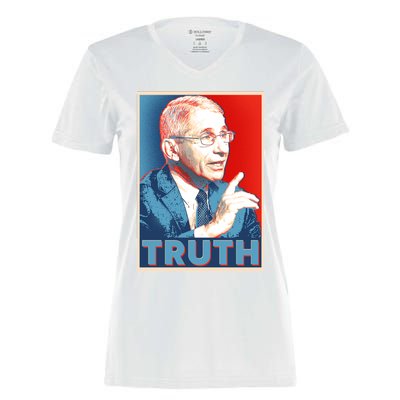 Dr Fauci Truth Election Poster Women's Momentum V-Neck T-Shirt