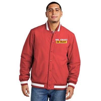 Dr Fauci We Trust Insulated Varsity Jacket