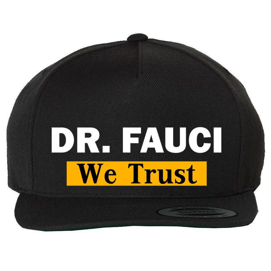 Dr Fauci We Trust I Love Fauci Wool Snapback Cap