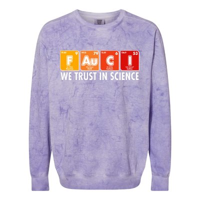 Dr Fauci We Trust In Science Periodical Table Elements Colorblast Crewneck Sweatshirt