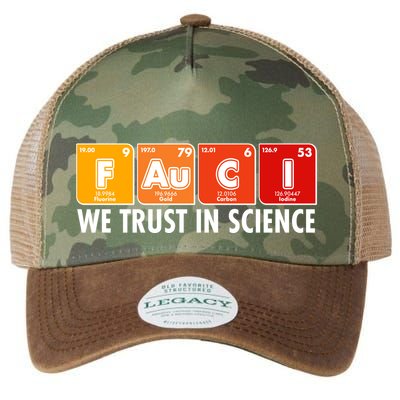 Dr Fauci We Trust In Science Periodical Table Elements Legacy Tie Dye Trucker Hat