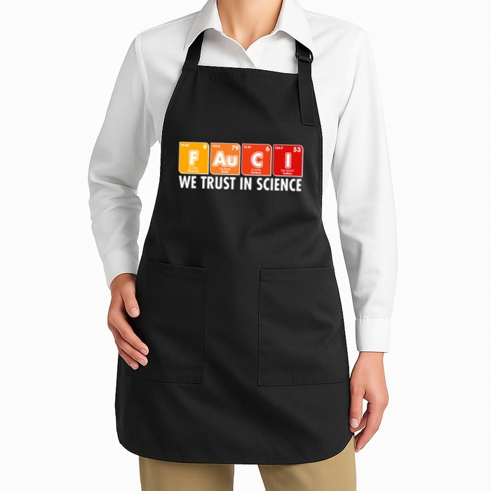 Dr Fauci We Trust In Science Periodical Table Elements Apron