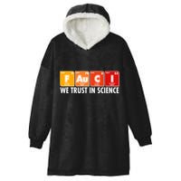Dr Fauci We Trust In Science Periodical Table Elements Hooded Wearable Blanket