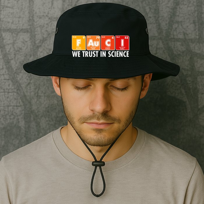 Dr Fauci We Trust In Science Periodical Table Elements Bucket Hat
