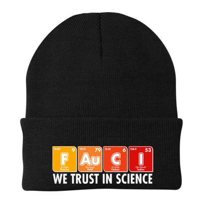 Dr Fauci We Trust In Science Periodical Table Elements Beanie