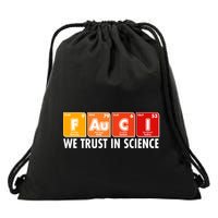 Dr Fauci We Trust In Science Periodical Table Elements Drawstring Bag