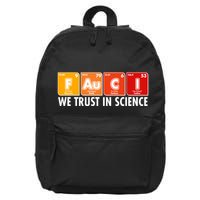 Dr Fauci We Trust In Science Periodical Table Elements 16 in Basic Backpack