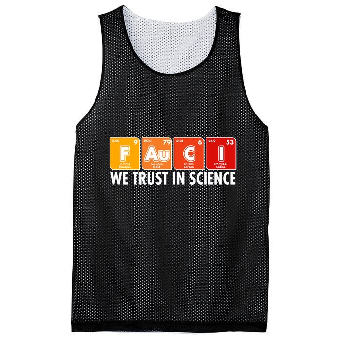 Dr Fauci We Trust In Science Periodical Table Elements Mesh Reversible Basketball Jersey Tank