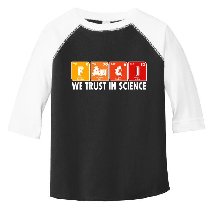 Dr Fauci We Trust In Science Periodical Table Elements Toddler Fine Jersey T-Shirt