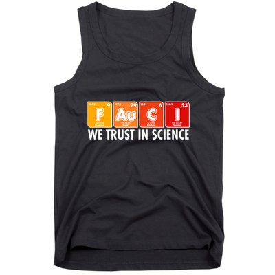 Dr Fauci We Trust In Science Periodical Table Elements Tank Top