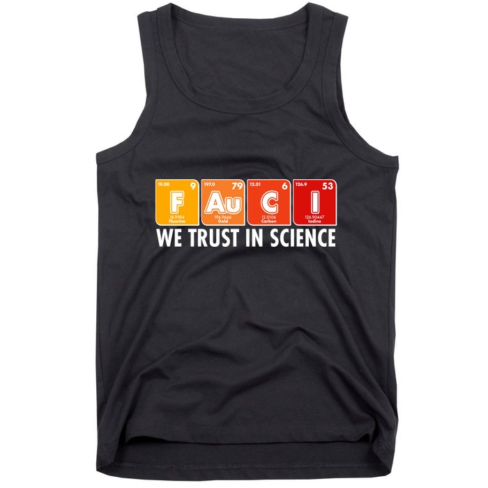 Dr Fauci We Trust In Science Periodical Table Elements Tank Top