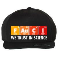 Dr Fauci We Trust In Science Periodical Table Elements Wool Snapback Cap