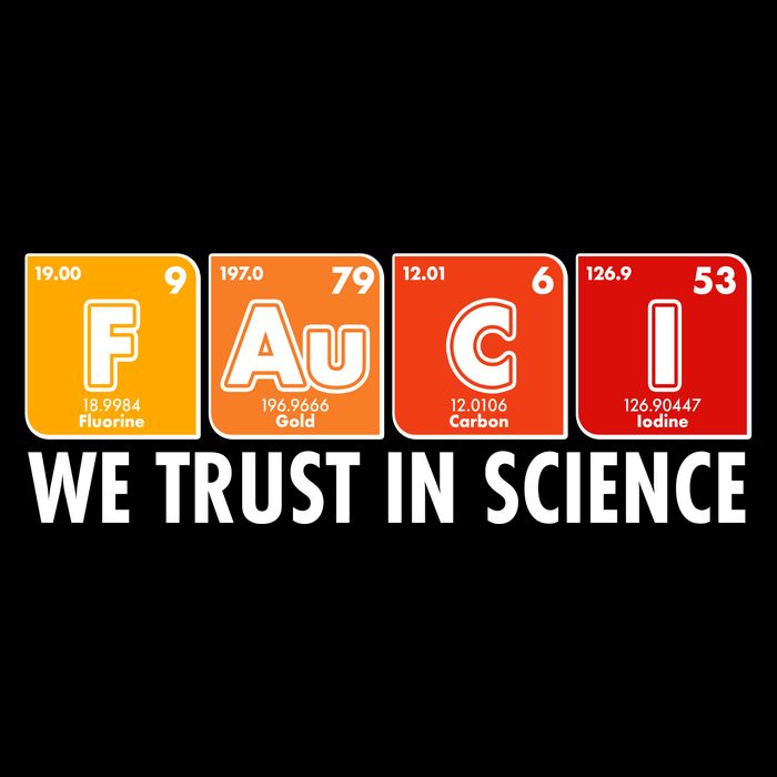 Dr Fauci We Trust In Science Periodical Table Elements Kids T-Shirt
