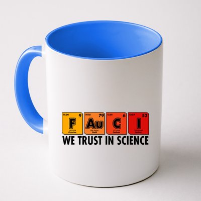 Dr Fauci We Trust In Science Periodical Table Elements Mug