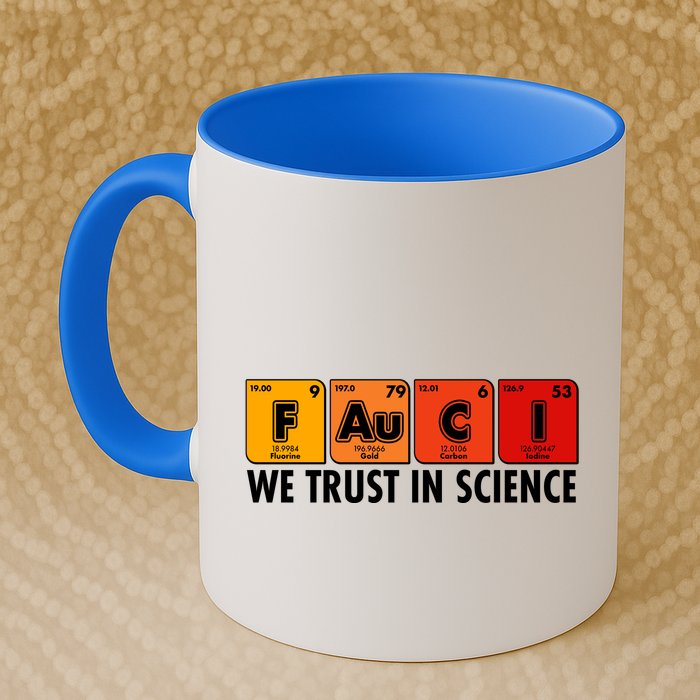 Dr Fauci We Trust In Science Periodical Table Elements Mug