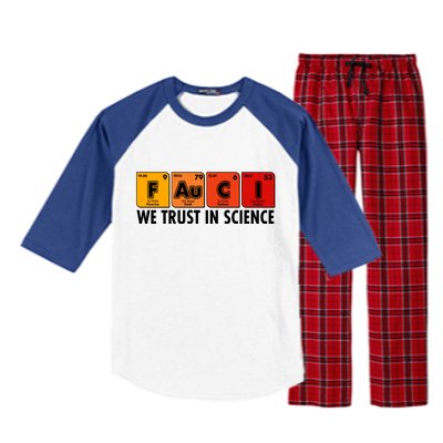 Dr Fauci We Trust In Science Periodical Table Elements Raglan Sleeve Pajama Set