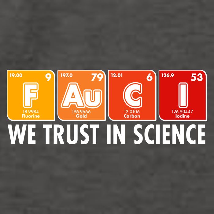 Dr Fauci We Trust In Science Periodical Table Elements Vector Backpack