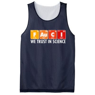 Dr Fauci We Trust In Science Periodical Table Elements Mesh Reversible Basketball Jersey Tank