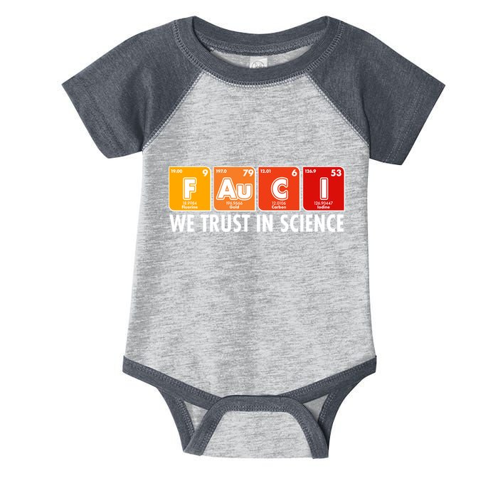Dr Fauci We Trust In Science Periodical Table Elements Infant Baby Jersey Bodysuit
