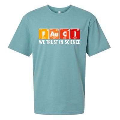 Dr Fauci We Trust In Science Periodical Table Elements Sueded Cloud Jersey T-Shirt