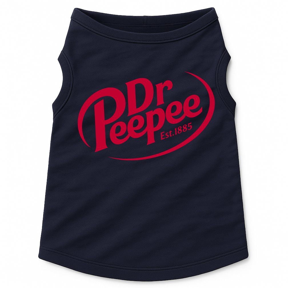 Dr Peepee Soda Pop Logo Doggie Tank