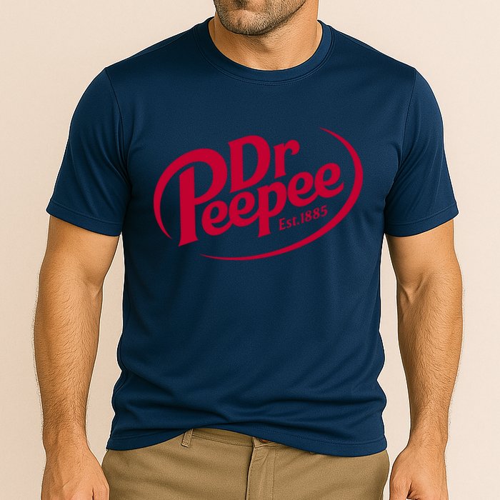 Dr Peepee Soda Pop Logo Cooling Performance Crew T-Shirt