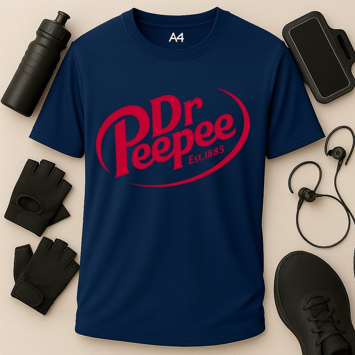 Dr Peepee Soda Pop Logo Cooling Performance Crew T-Shirt