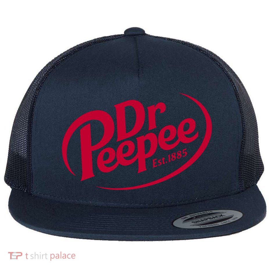 Dr Peepee Soda Pop Logo Flatbill Hat