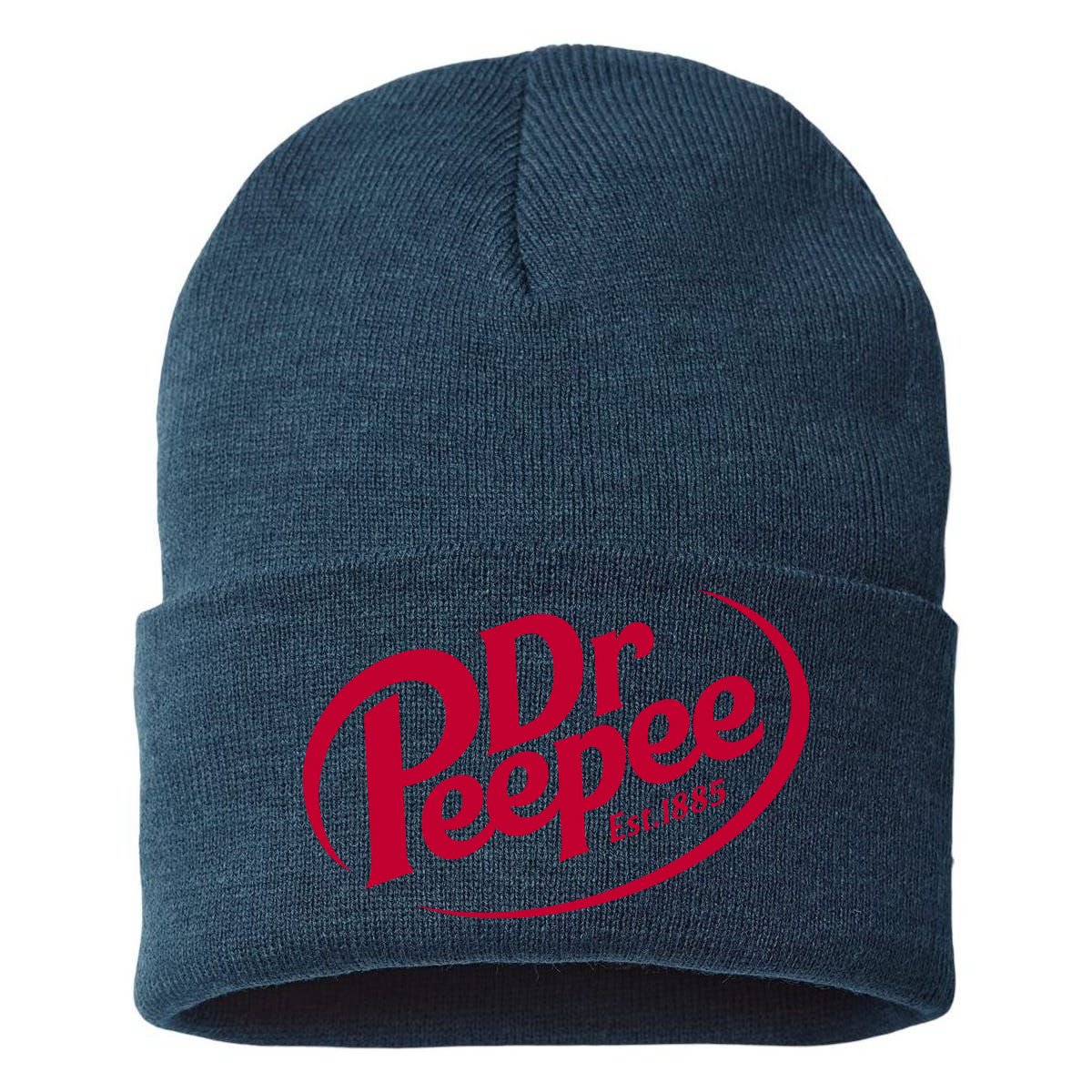 Dr Peepee Soda Pop Logo Sustainable Knit Beanie